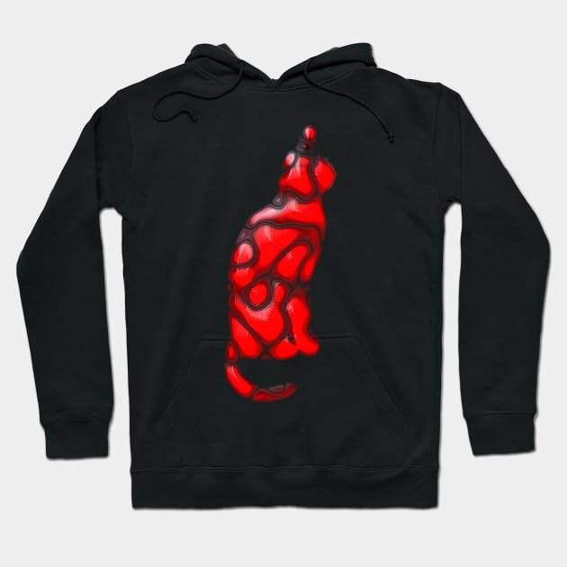 Sitting Red Cat Hoodie by SpieklyArt